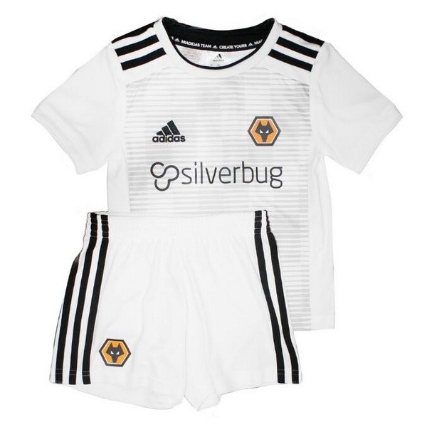 Camiseta Wolves Replica Segunda Ropa Niños 2018/19 Blanco